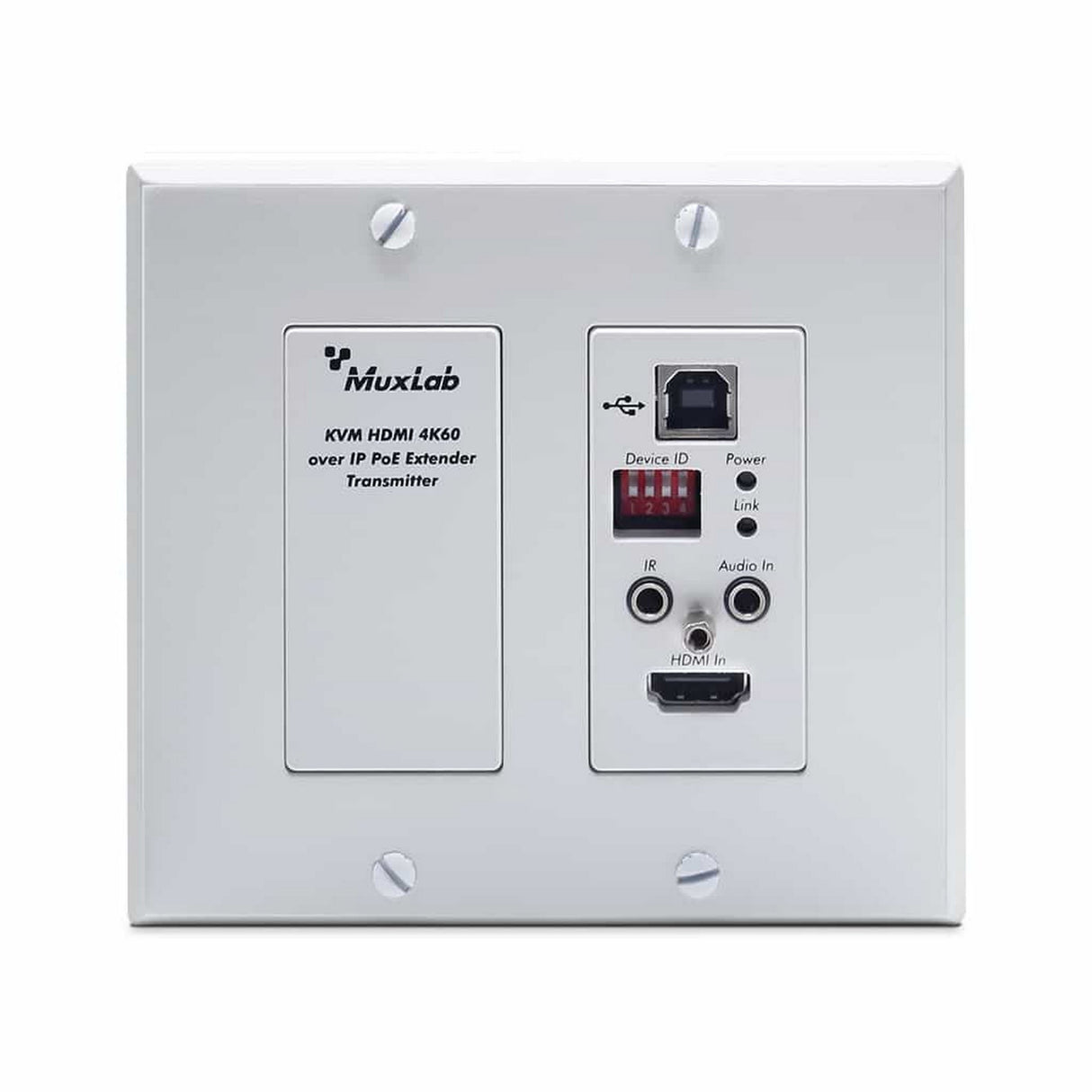 MuxLab 500800 KVM HDMI Over IP PoE Extender 4K60 for Networked AV Systems