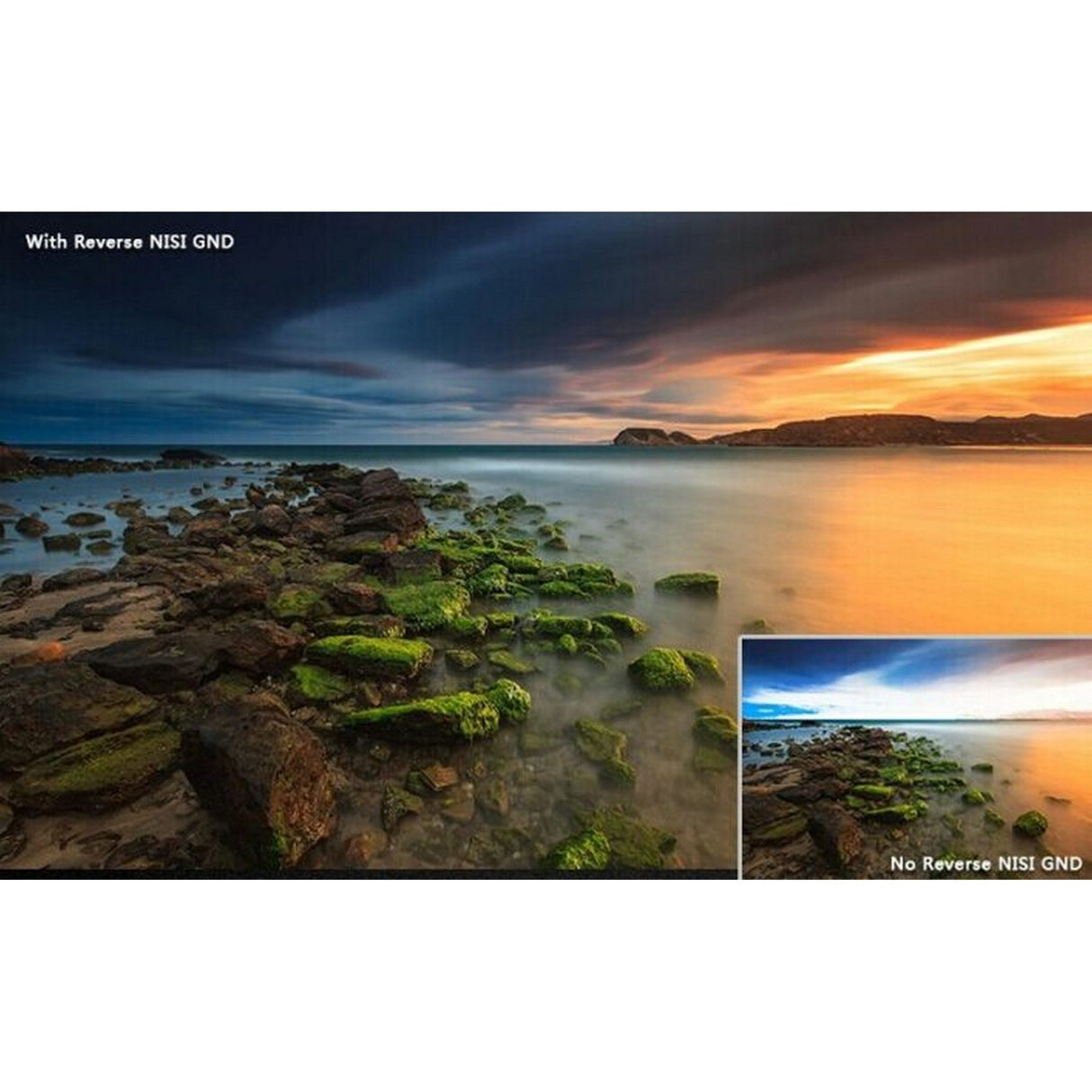 NiSi 150x170mm Reverse Nano IR Graduated Neutral Density Filter ND4 0.6 2 Stop