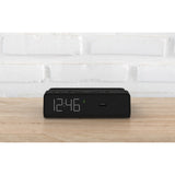 Nonstop Station W Hotel Alarm Clock with Qi Wireless Charging and USB-C/USB-A