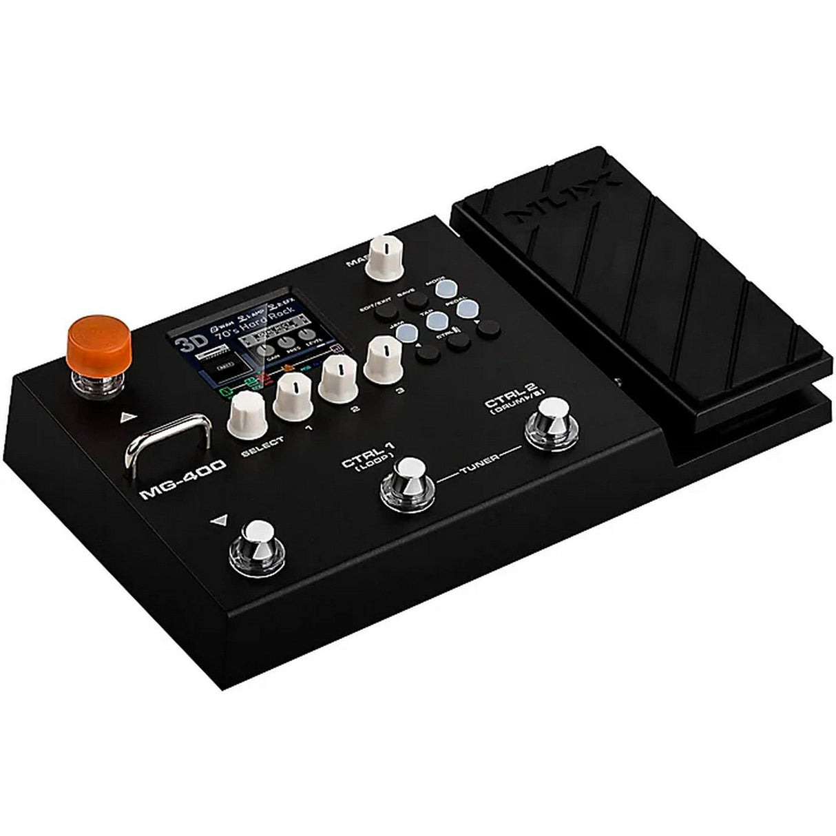 Nux MG-400 Multi Effects Pedal and ChromaCast 10-Pack Pearl Celluloid Guitar Picks Bundle