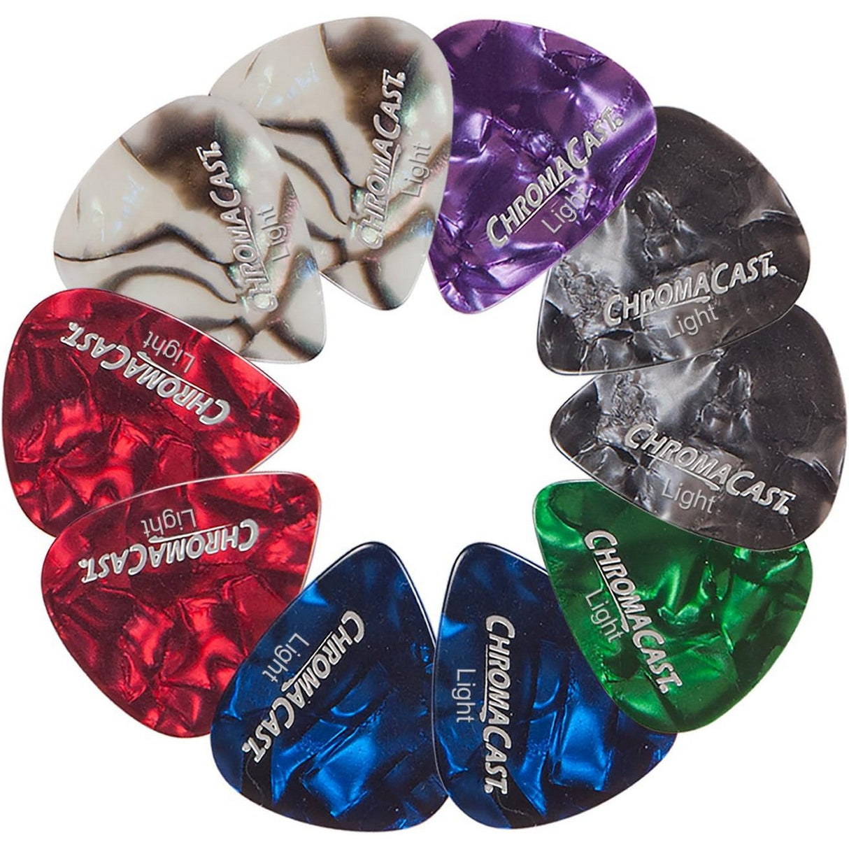 Nux Mighty Air Wireless Guitar Amplifier with Bluetooth and ChromaCast 10-Pack Pearl Celluloid Guitar Picks Bundle