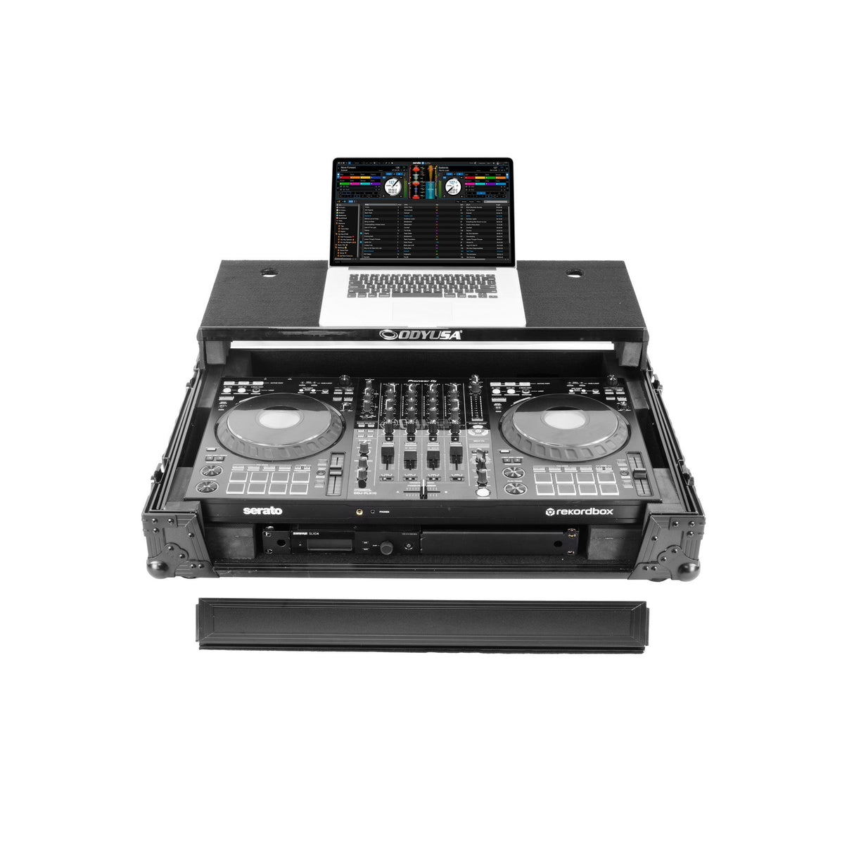Odyssey FZGSDDJFLX10W1BL Black Label Glide Style Flight Case for Pioneer DJ DDJ-FLX10