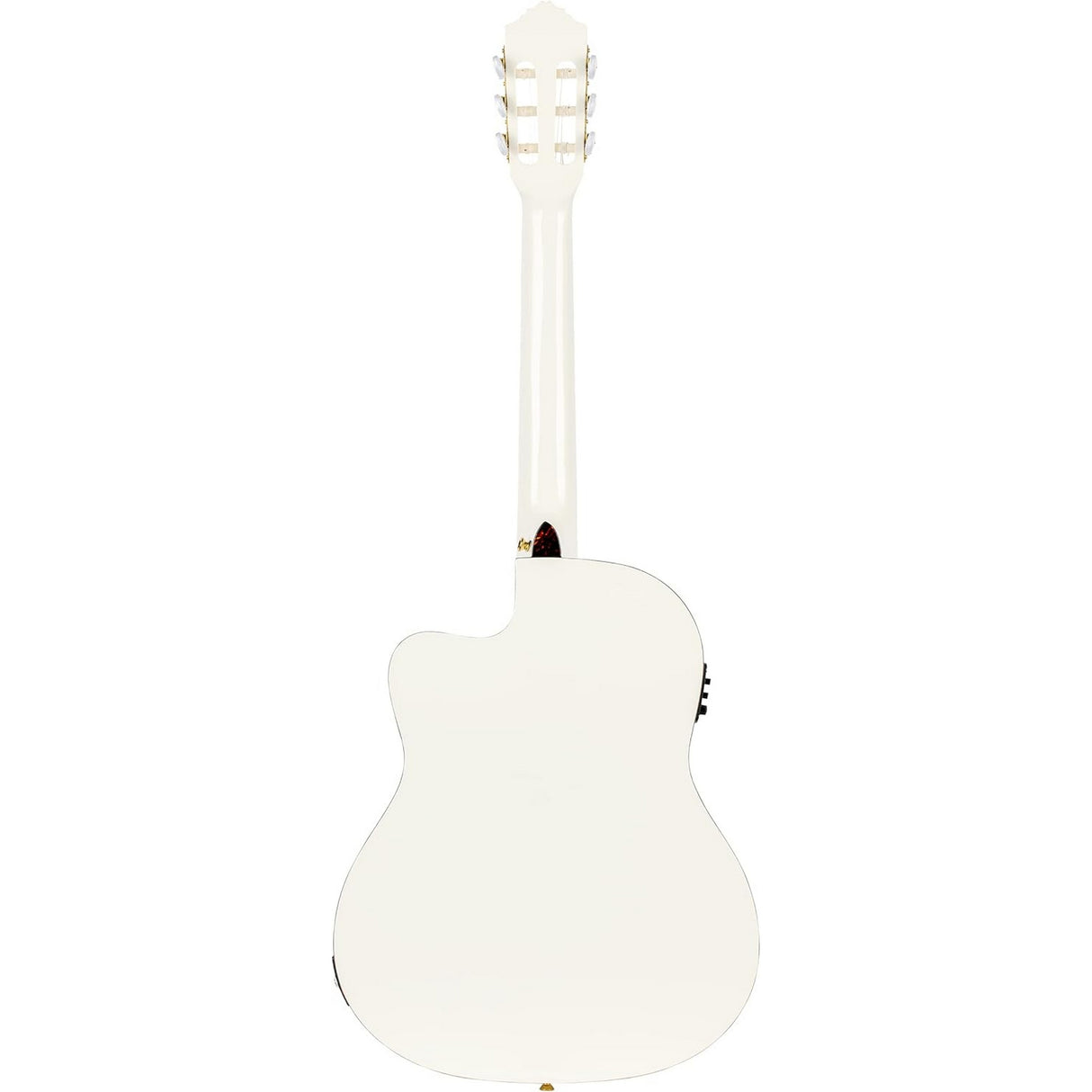 Ortega Guitars RCE145WH Family Series Pro Full Size Acoustic Electric Guitar (White)
