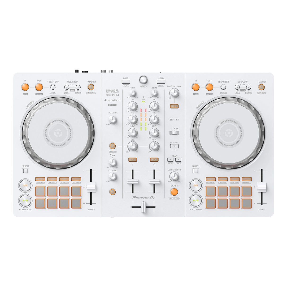 Pioneer DJ DDJ-FLX4-W 2-Channel DJ Controller for Rekordbox/Serato DJ Lite/djay, White (Used)
