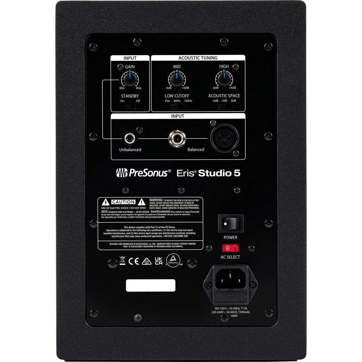 PreSonus ERIS STUDIO 5 5.25-Inch 2-Way Active Studio Monitor Single