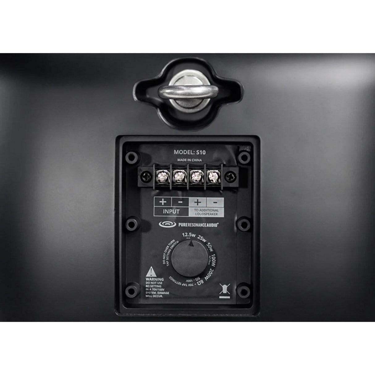 Pure Resonance Audio Outdoor Sound System with 2 S10 All-Weather Loudspeakers, RMA240BT 240W Bluetooth Mixer Amplifier, and PTT1 Paging Microphone