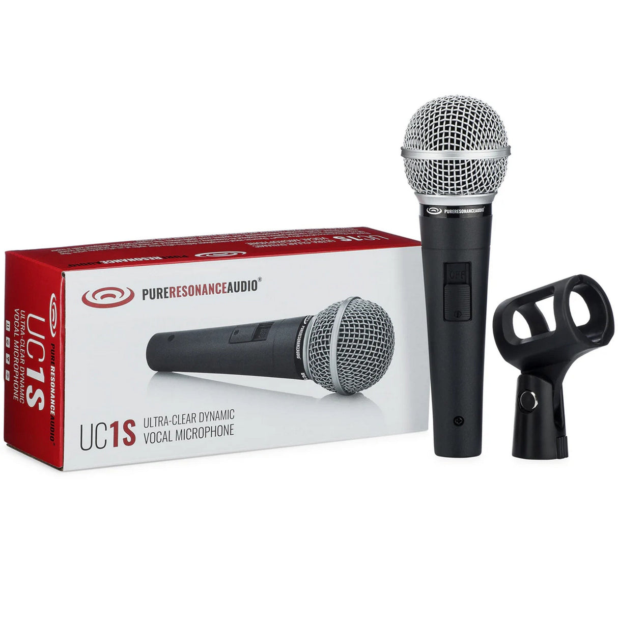 Pure Resonance Audio UC1S Ultra Clear Dynamic Vocal Microphone with On/Off Switch