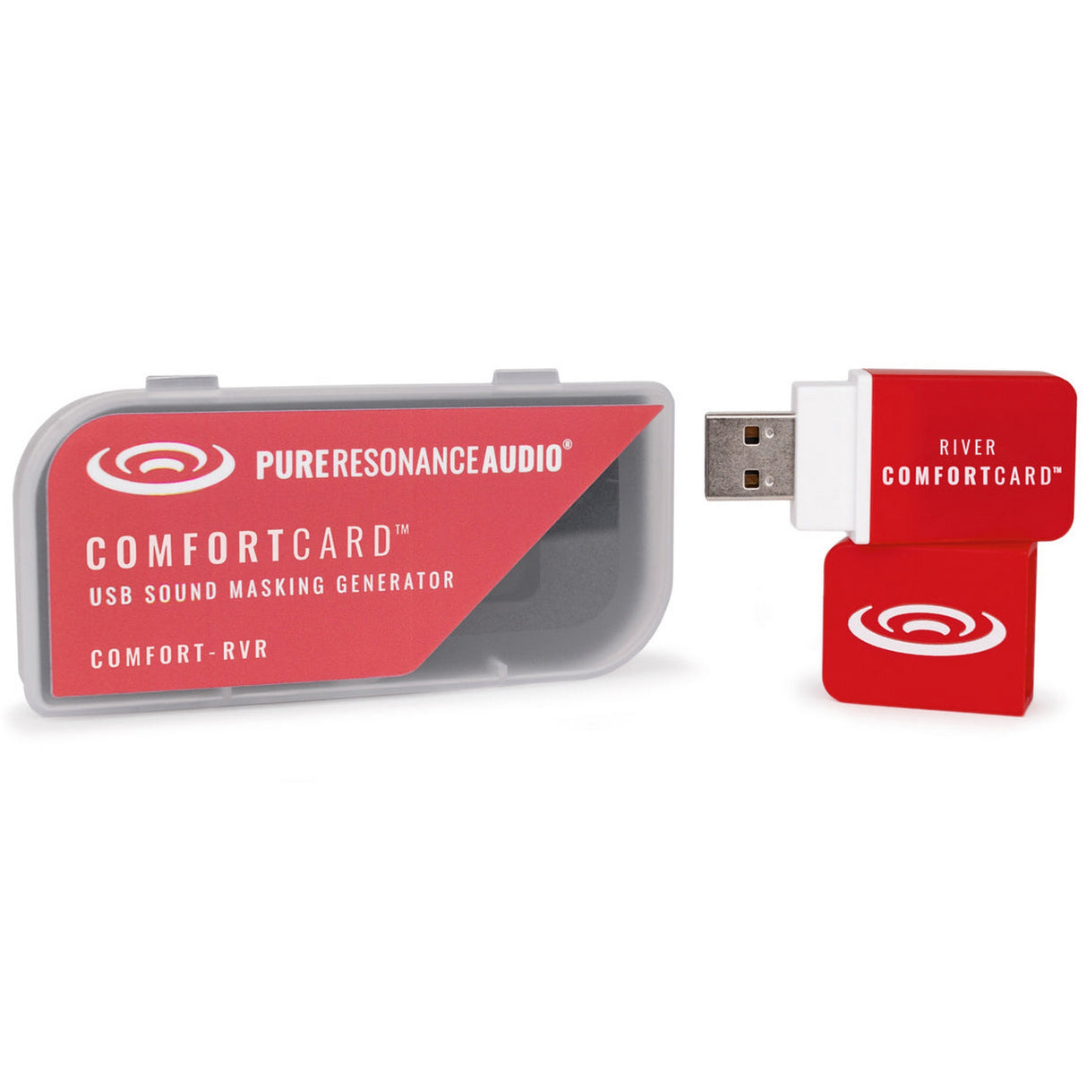 Pure Resonance Audio ComfortCard USB Sound Masking Generator, River Soundscapes