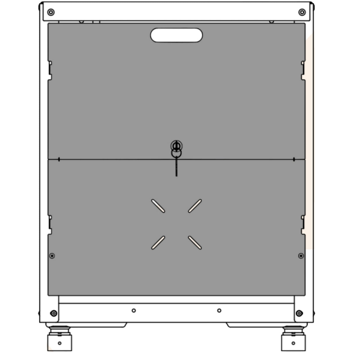QOMO QBB481A92 Lockable Rear Cover for eBox II Mobile Stand