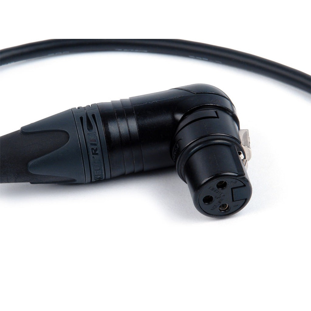 Remote Audio CAXJ18RT XLR Jumper Cable XLR3F Right-Angle to XLR3M 18 in