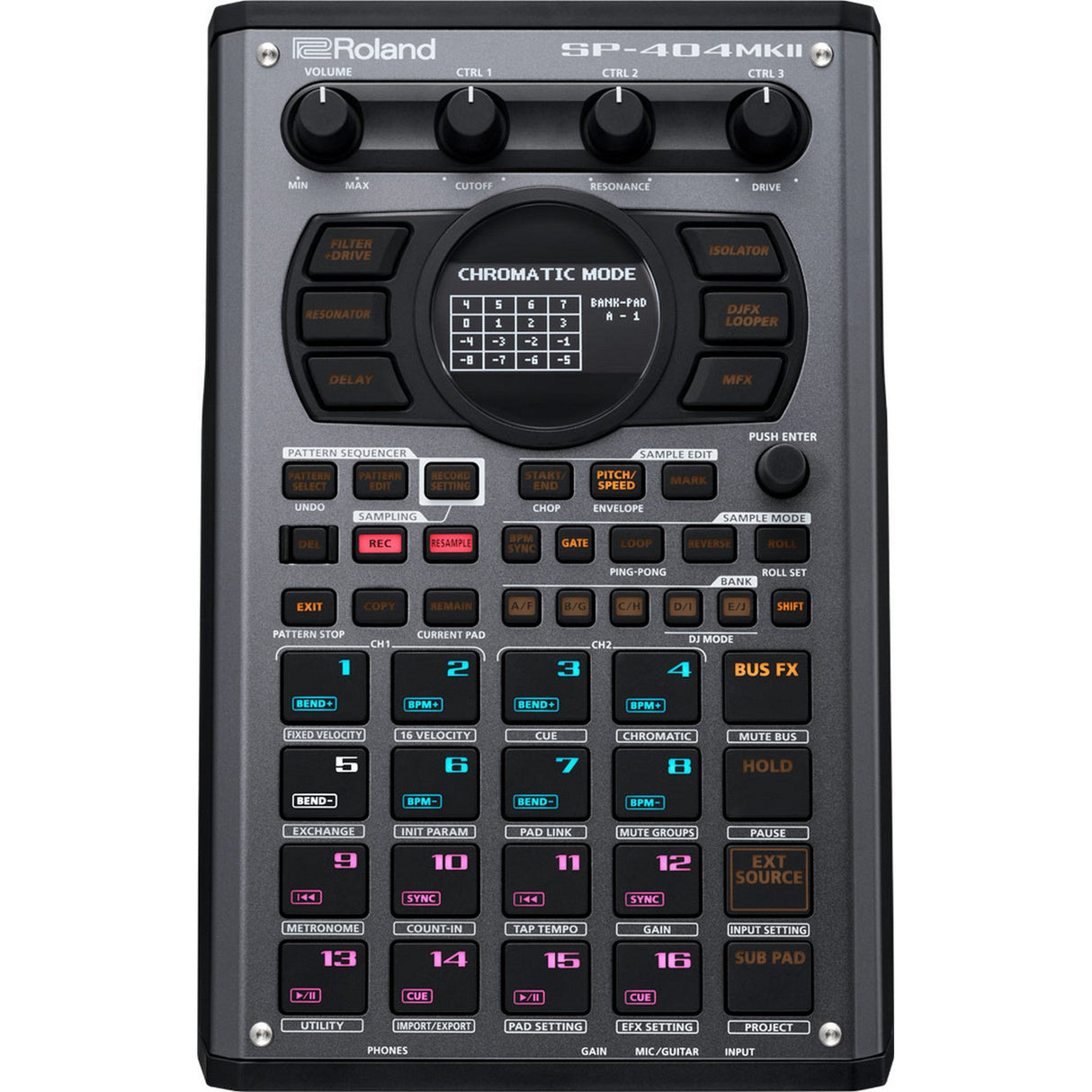 Roland SP-404MKII sampler with real-time effects controls