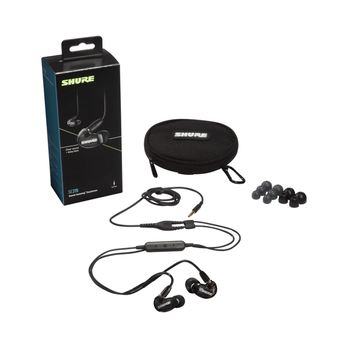 Shure SE215-K Sound Isolating Earphones, Black (Used)