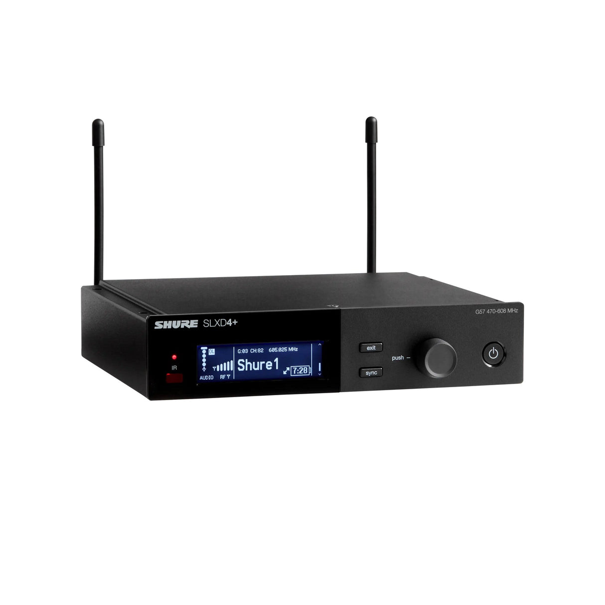 Shure SLXD4+TA TAA Compliant Digital Wireless Rackmount Receiver, G57 470-608 MHz