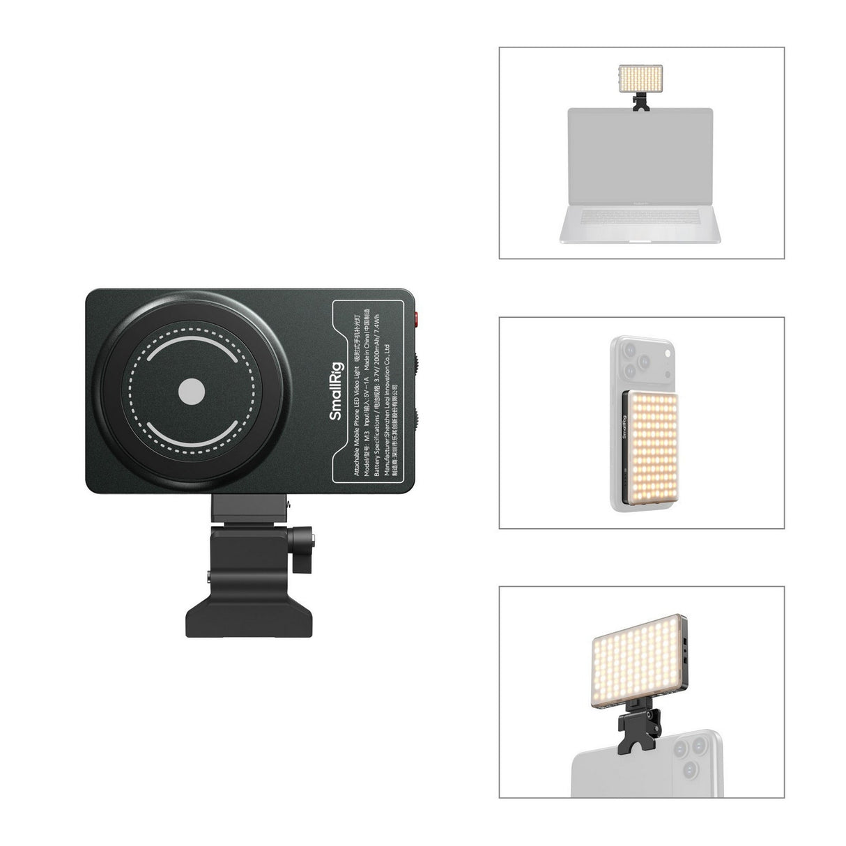 SmallRig 5505 M3 Attachable Mobile Phone LED Video Light Ink Blue