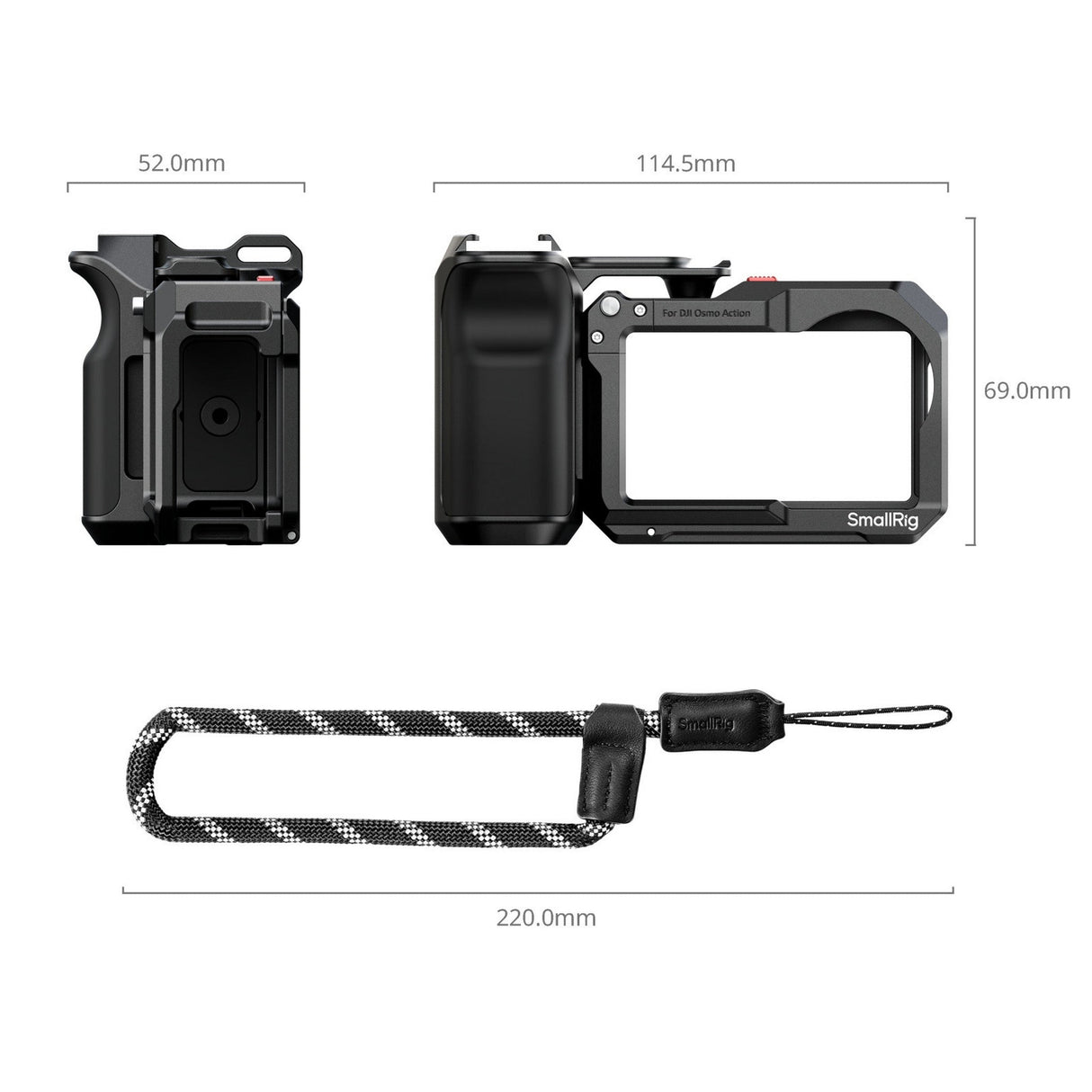 SmallRig 5602 Cage Kit for DJI Osmo Action 5 Pro / 4 / 3 Camera Rig