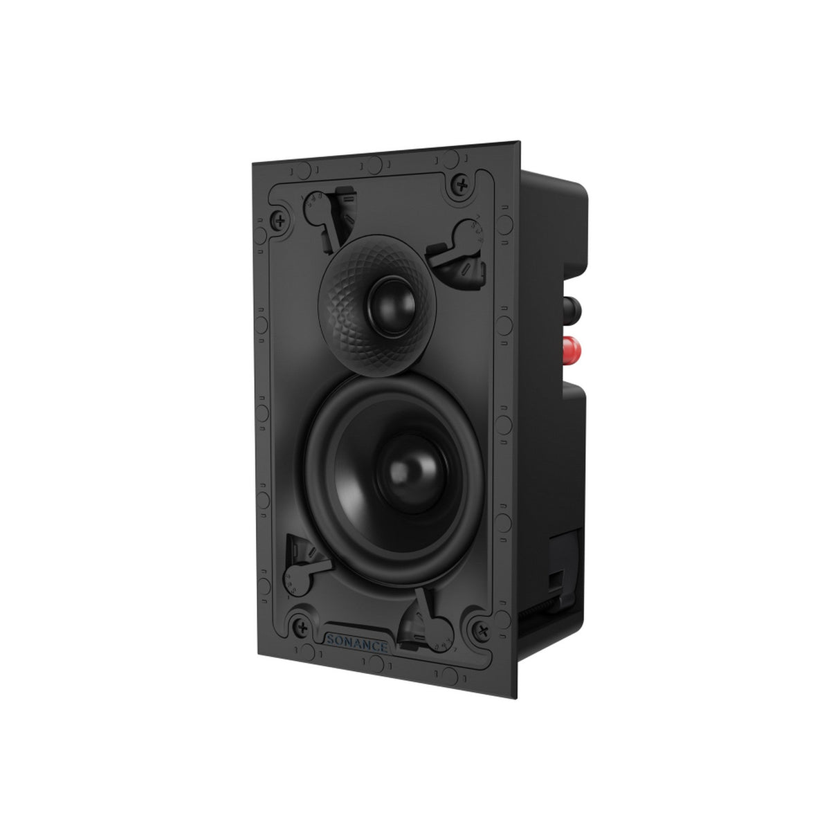 Sonance VX 4-Inch Rectangle In-Wall Speaker with White Micro Trim Grille Pair