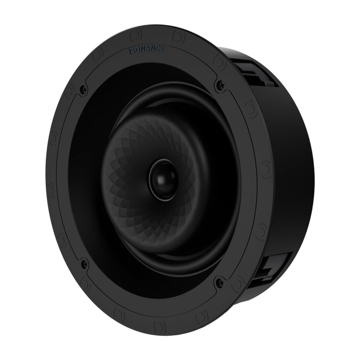 Sonance VX80R 8-Inch Round In-Ceiling Speaker with White Micro Trim Grille Pair