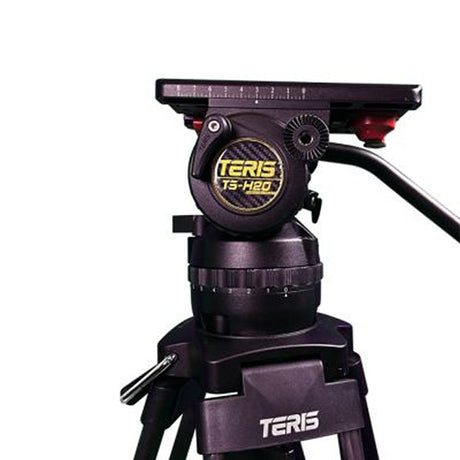 Teris TS-H20CF-Q 2-Stage Carbon Fiber Tripod System with 100mm Flat Base Fluid Head