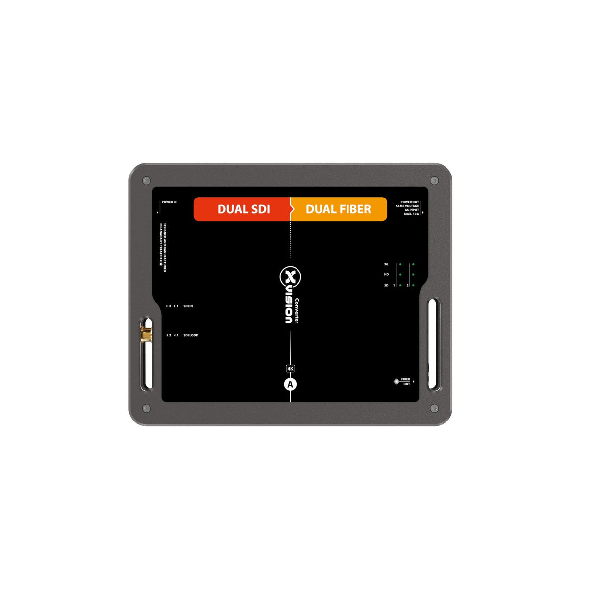 Theatrixx Dual Channel 12G-SDI to Fiber Converter Single-Mode or Multimode OpticalCON Duo or Optical QUAD