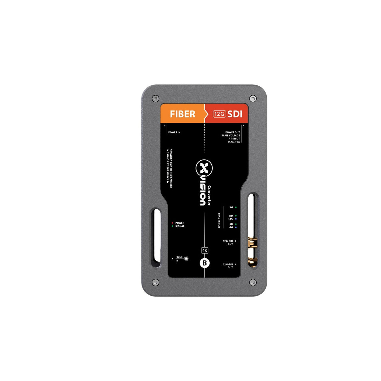Theatrixx Fiber to 12G-SDI with Embedded Audio Single-Mode or Multimode Optical SDI on ST OpticalCON DUO or OpticalCON