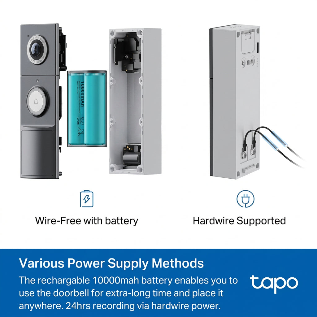 TP-Link Tapo D225 2K QHD Wi-Fi Video Doorbell With Chime