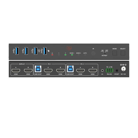VigilLink 2-Port Dual 8K Monitor HDMI KVM Switch