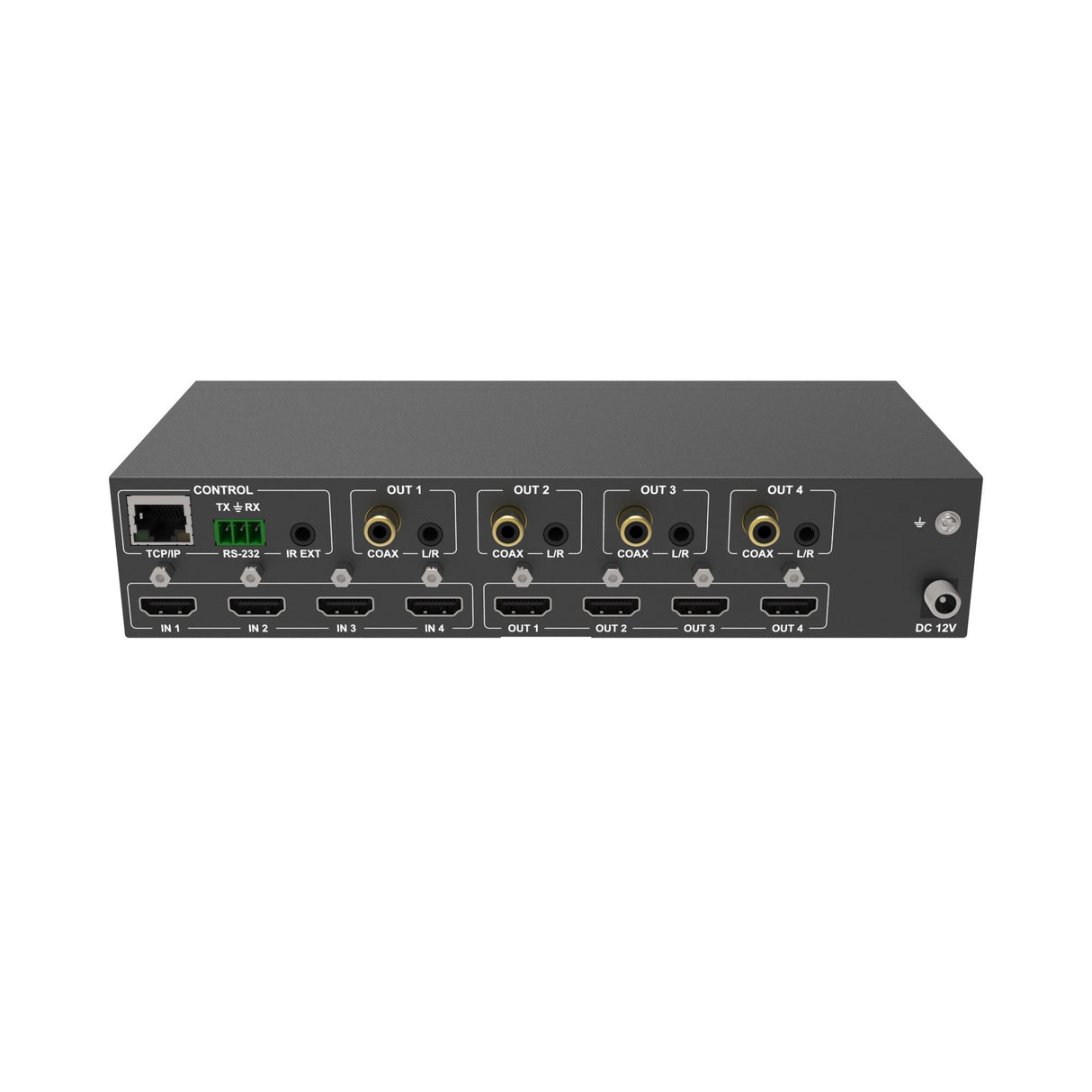 VigilLink 4x4 HDMI 2.0 Matrix with 4K to 1080P Downscaling and Display Control 18Gbps