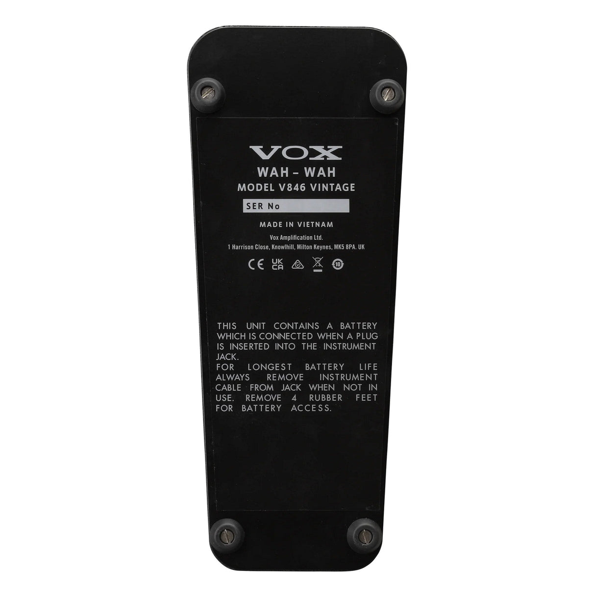 Vox Hand-Wired V846 Vintage Wah Pedal