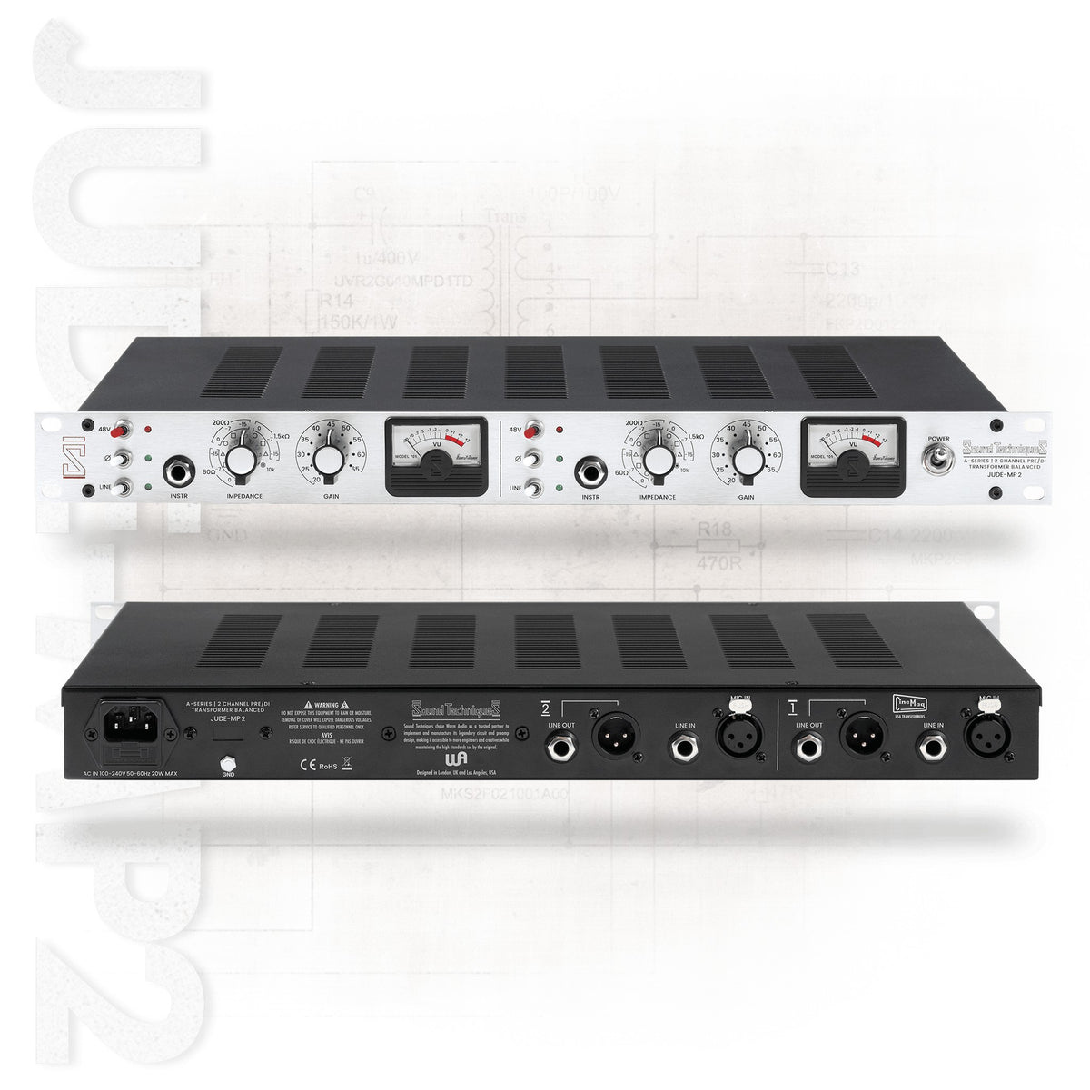 Warm Audio JUDE-MP2 Stereo Dual-Channel Microphone Preamp