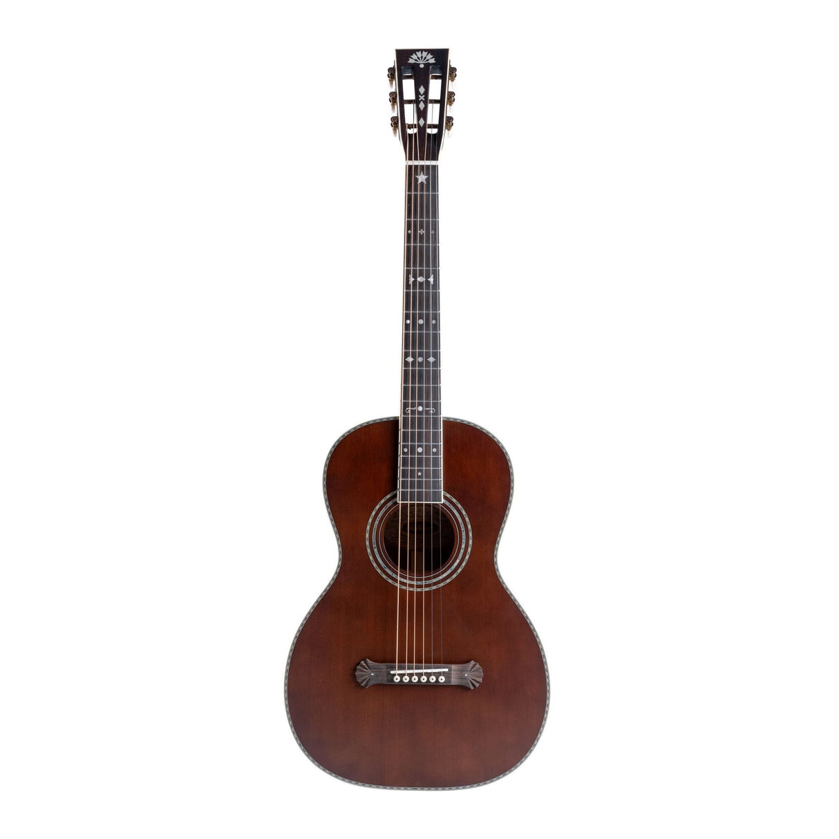 Washburn R310K Victorian Parlor Guitar, Antique Brown Matte Finish