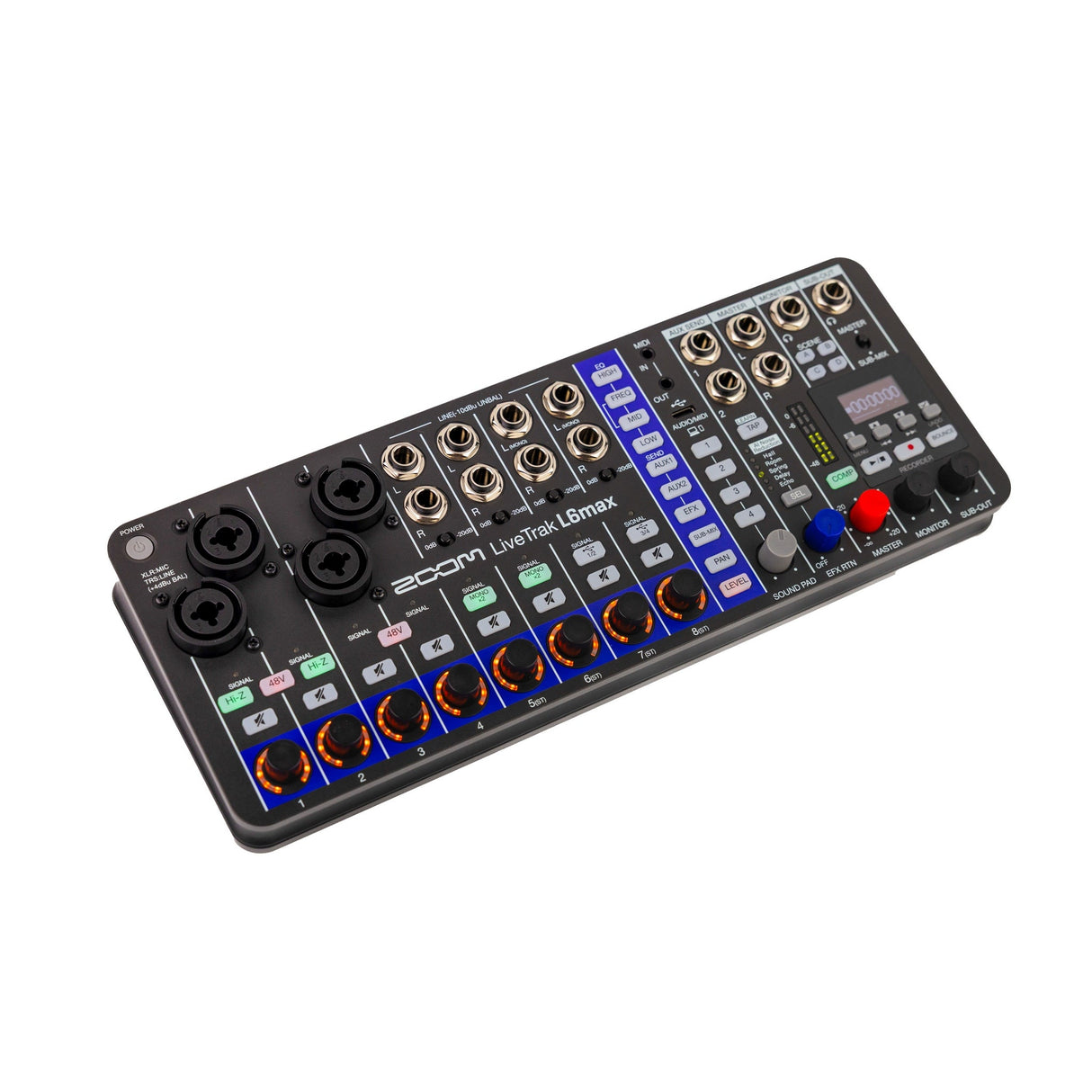 ZOOM LiveTrak L6max 12-Channel Mixer and Recorder for Music, Streaming, and Podcasts