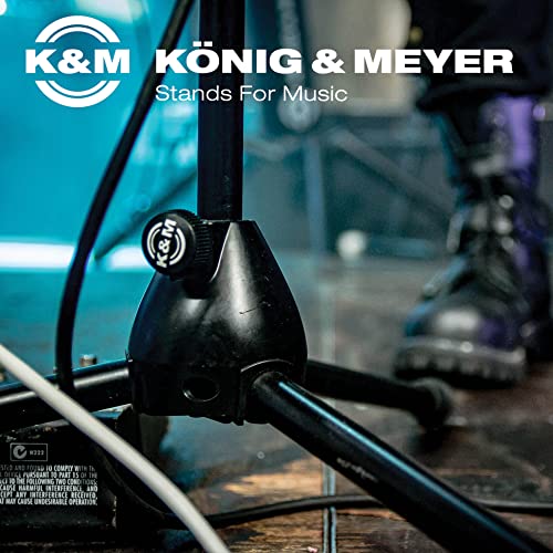K&M 21020 Folding Microphone Stand with Boom Arm Long Legs