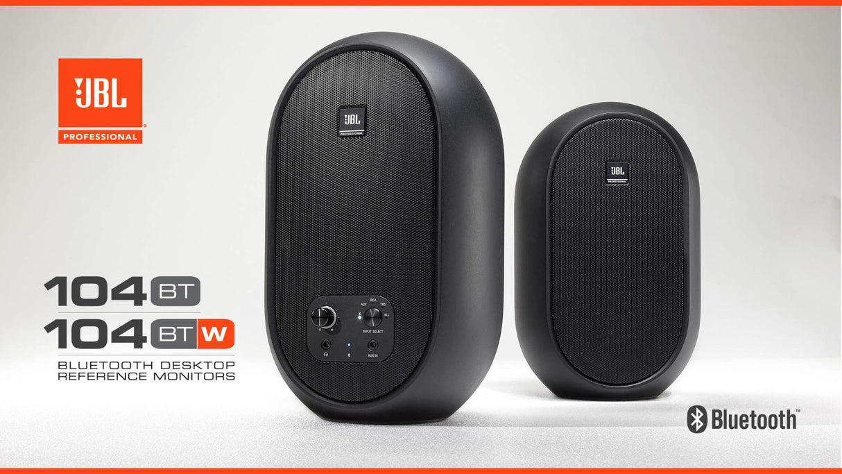 JBL Professional 104-BT Compact Desktop Reference Monitors with Bluetooth Black (Used) - used