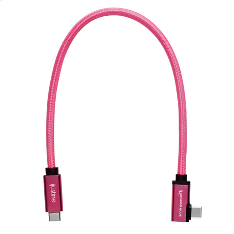 Kondor Blue KB-USBC-RA12-J iJustine Pink USB C 3.1 Data and Charging Cable 1-Feet