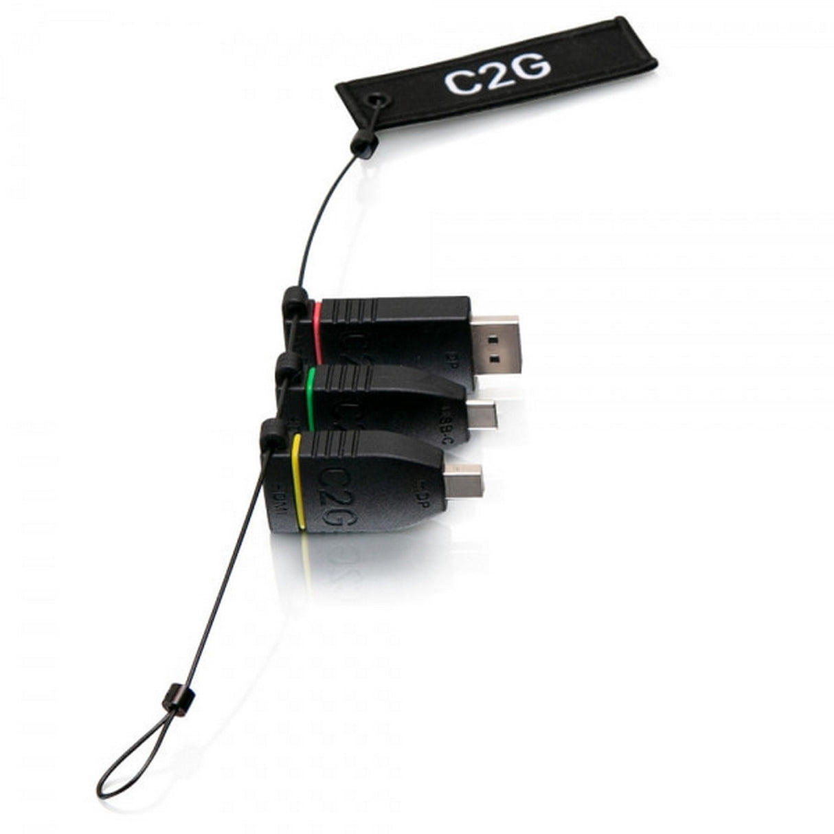 C2G 29878 Universal 4K HDMI Adapter Ring with Color Coded Mini DisplayPort DisplayPort and USB-C
