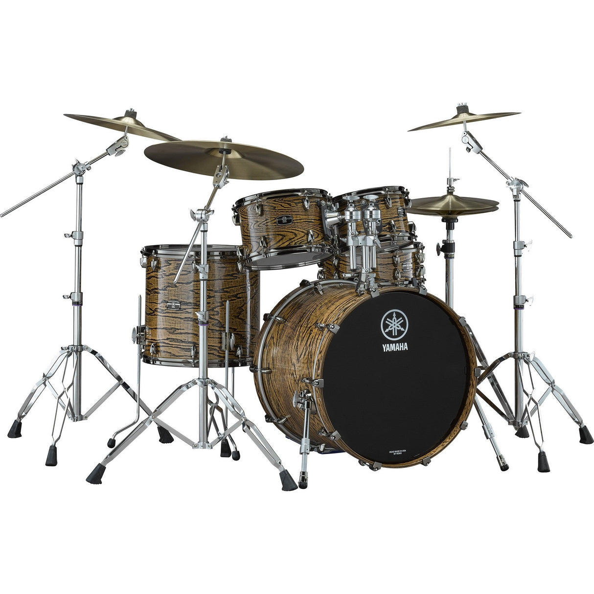 Yamaha Live Custom Hybrid Oak Series Acoustic Multi-Piece Drum Kit - Uzu Natural / 3-Piece set: 1x 18’’ Bass, 1x 12’’
