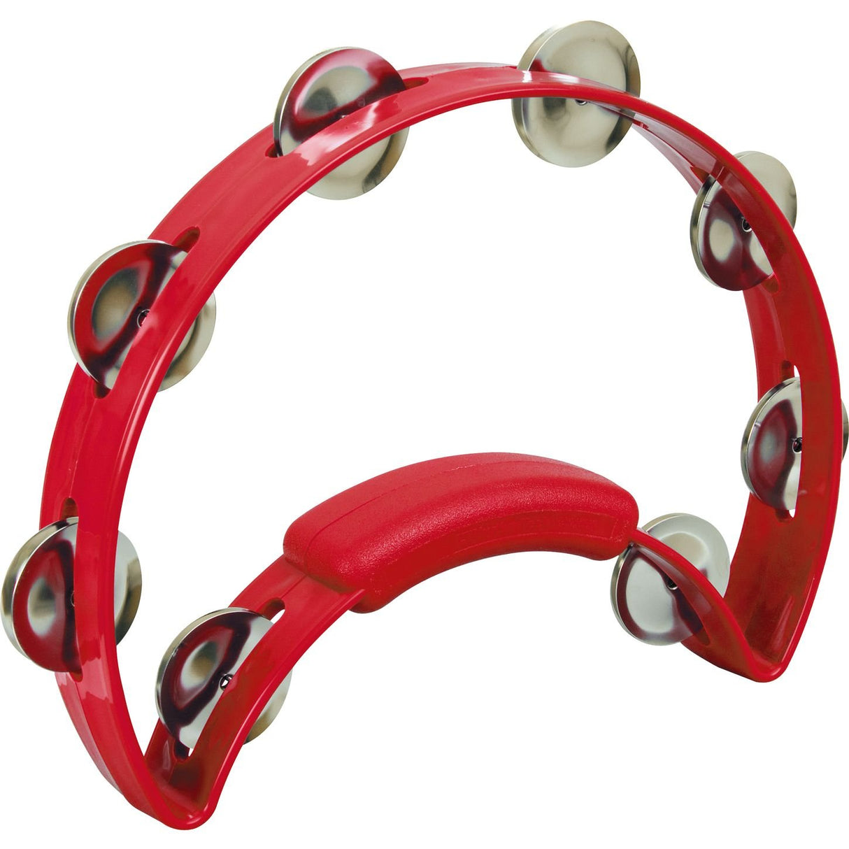 Rhythm Tech RT1030-U Standard Tambourine with Nickel Jingles Red