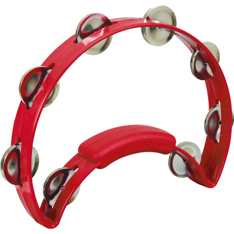 Rhythm Tech RT1030-U Standard Tambourine with Nickel Jingles Red