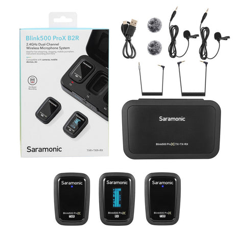 Saramonic Blink 500 ProX B2R 2-Person Wireless Clip-On Microphone System w/On-Board Recording Lavaliers