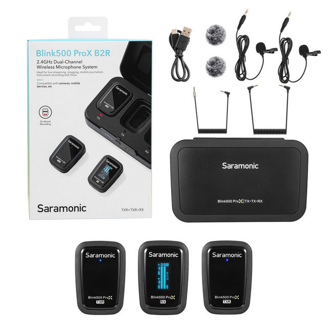 Saramonic Blink 500 ProX B2R 2-Person Wireless Clip-On Microphone System w/On-Board Recording Lavaliers