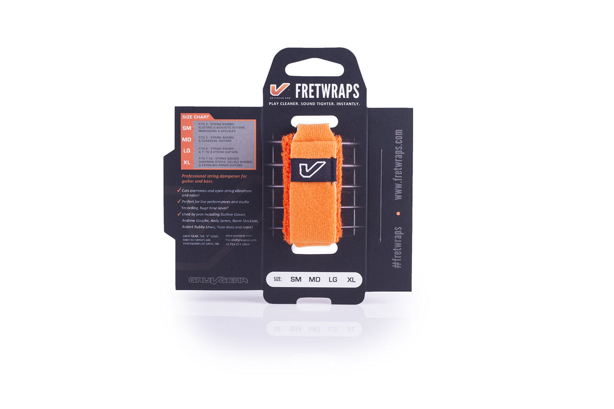 Gruv Gear FretWraps String Muter HD Flare 1-Pack Orange Medium - accessories