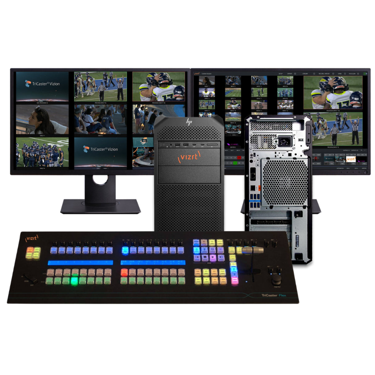 Vizrt TriCaster Vizion Tower 16 & Flex Control Panel Bundle