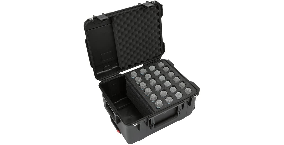 SKB 3i-2015-MC24 Injection Molded Wheel Case for 24 Microphones