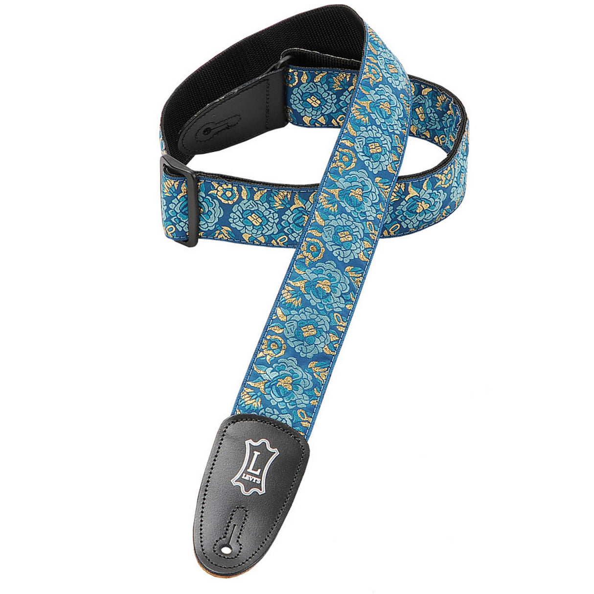 Levy’s 2-Inch Wide Blue Jacquard Guitar Strap - accessories