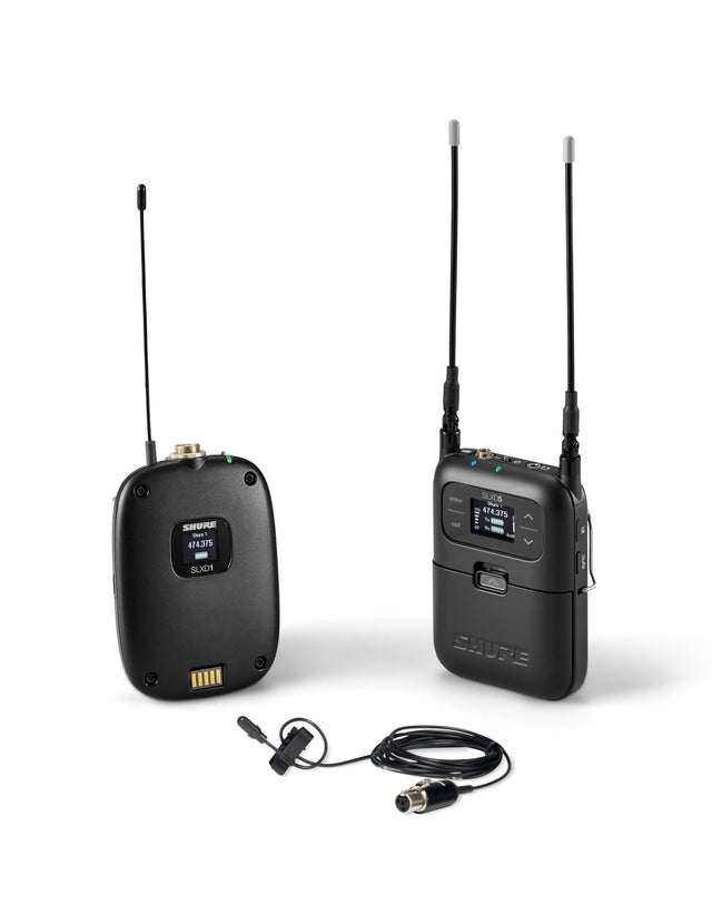 Shure SLXD15/DL4B Portable Digital Wireless Bodypack System with DL4 - G58: 470-514 MHz