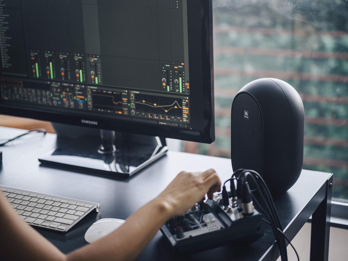 JBL Professional 104-BT Compact Desktop Reference Monitors with Bluetooth Black (Used) - used