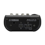 Yamaha AG03MK2 3-Channel Live Streaming USB Audio Interface Mixer, Black