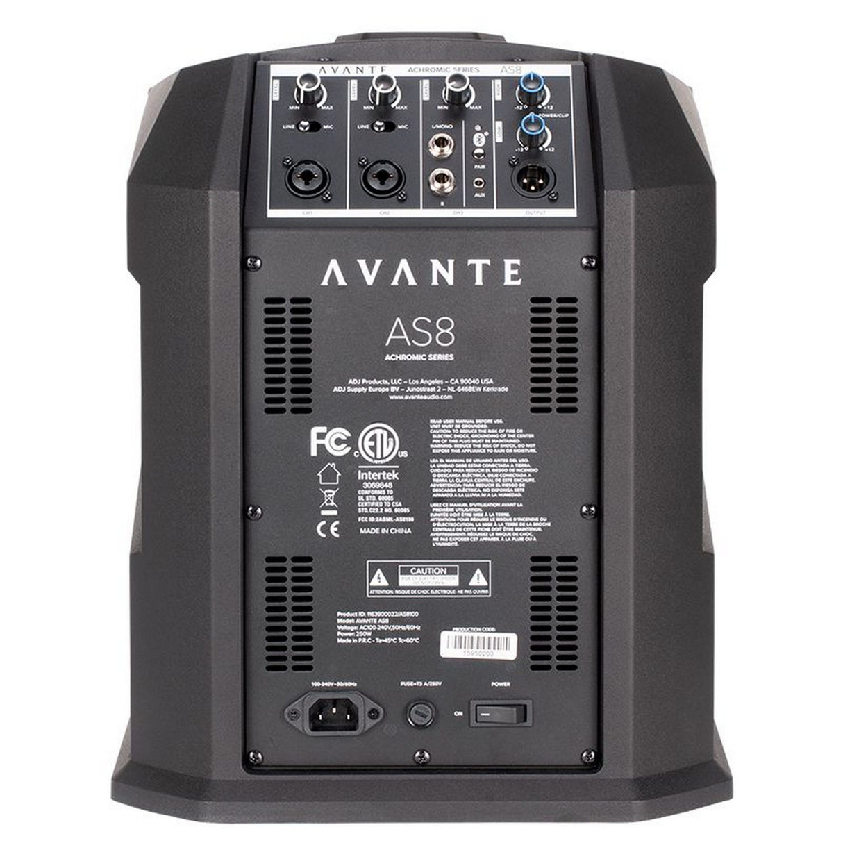 Avante AS8 System Achromic Column PA System with Bluetooth Connection