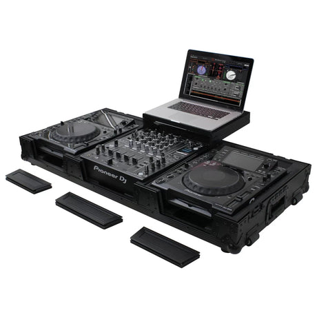 Odyssey Low Profile 12-Inch Format DJ Mixer and Flight Coffin Case Black