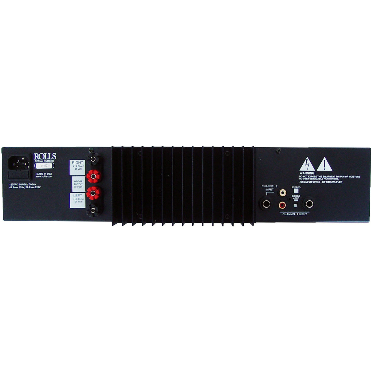 Rolls RA2100b Professional Power Amplifier 100 Watts